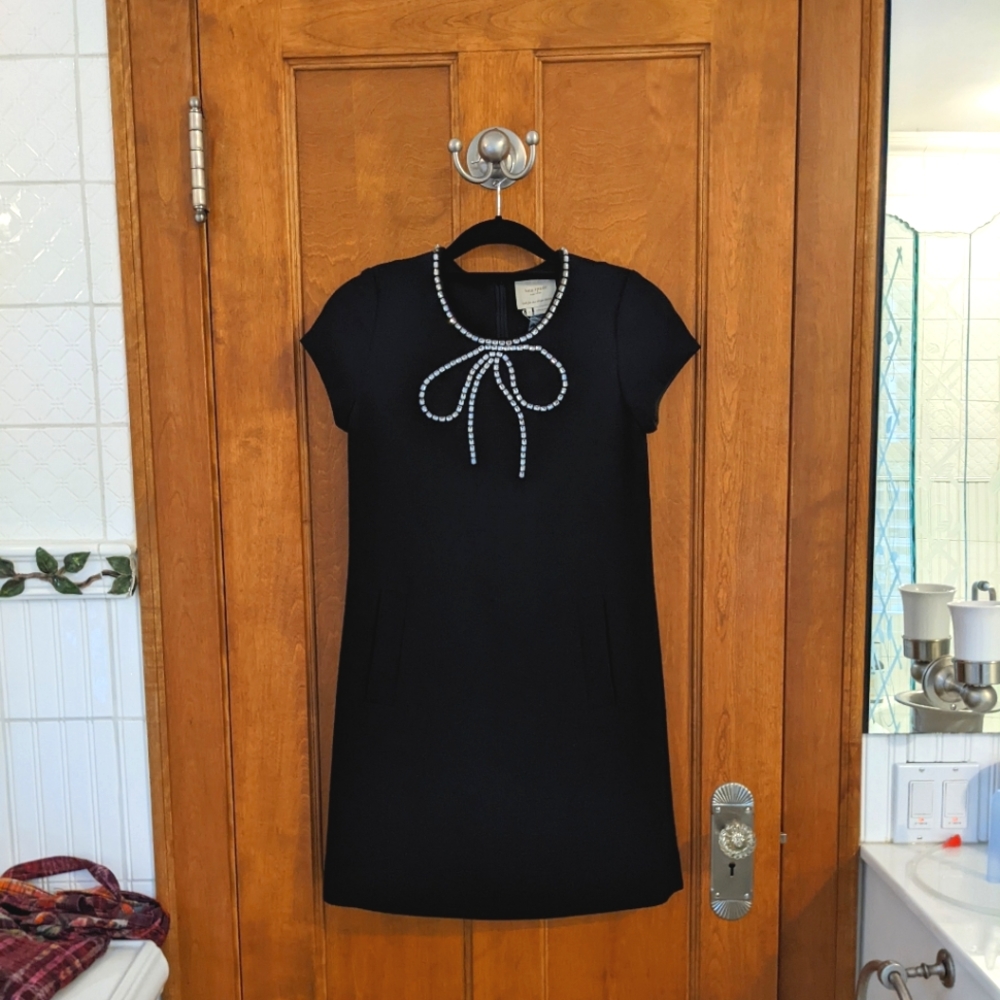 Kate Spade Rhinestone Embellished Bow Dress